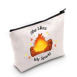 Gzrlyf Fire Anime Demonn Makeup Bag Anime Fans Gift Anime Lover Gift Inspired i Like Your Spark Cosmetic Bag (She Likes My Spark)