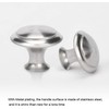 profiwoab Pack of 10 Drawer knobs Silber Cupboard knobs Stainless
