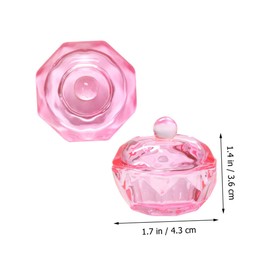 FRCOLOR Nail Art Tools 2pcs Crystal Dappen Dish Acrylic Powder Dish for Nail Art Liquid Monomer Holder