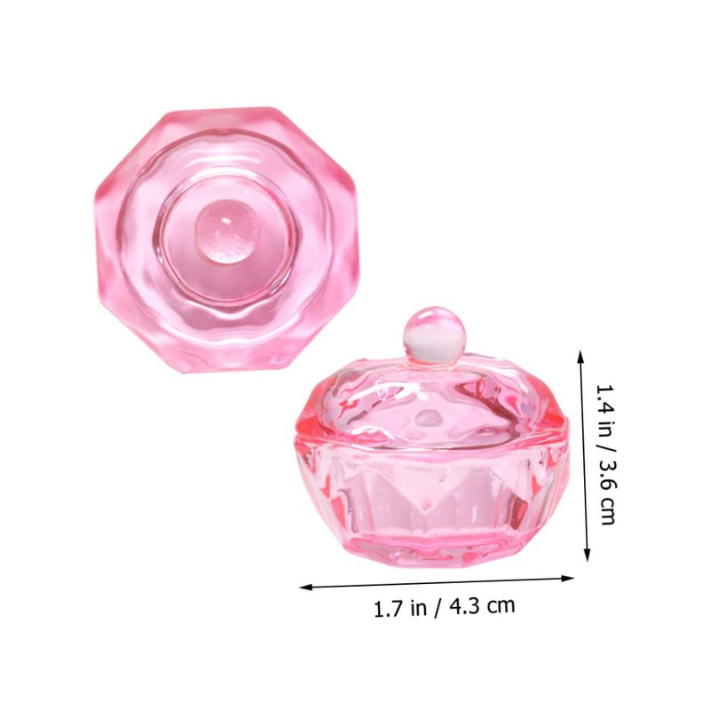 FRCOLOR Nail Art Tools 2pcs Crystal Dappen Dish Acrylic Powder