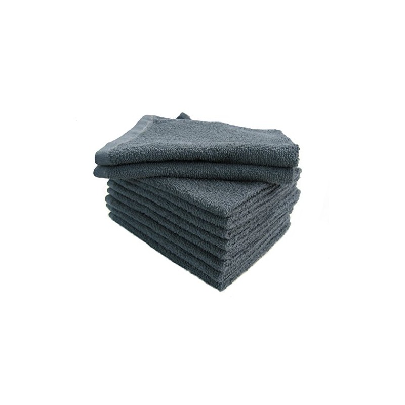 《HT-CG10 Quick Drying Thin Type》Hand Towel Set of 10, Charcoal