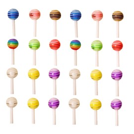 LALAFINA Lollipop Nail Ornaments 3d Nail Art Charm Fashion Manicure Accessory 100pcs