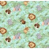 Jungle Babies Cotton Fabric - Panel Cotton Fabric by The