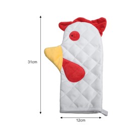 Rooster Oven Mitts, Chicken Oven Mitt Pot Holders for Kitchen Washable Cute Oven Mitts, Oven Mits/Glove Set, Printed Rooster Heat Resistant Oven Gloves, Hot Mitts Hot Pads for Kitchen(2pcs)