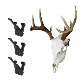 Sturdy European Mount Skull Hanger. Low Profile. USA Based Company. Secure Your Euro Mount with Peace of Mind! Show Off Your Deer Skull Mount! (Modular Hook, 3, Count)