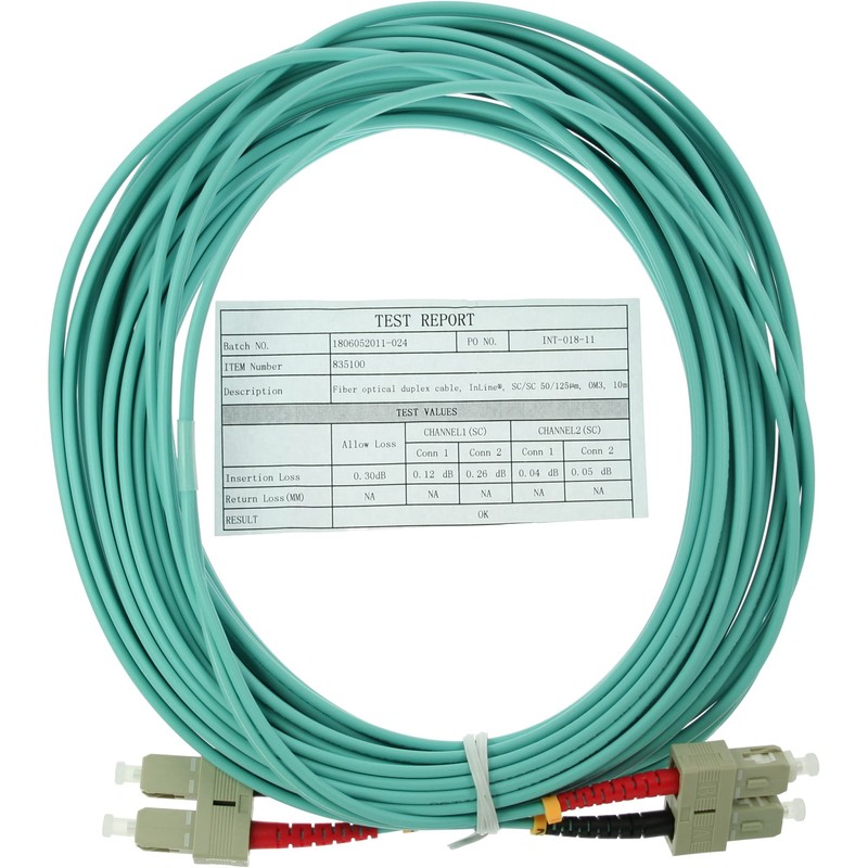 InLine® 83501O LWL Duplex Cable SC Male to SC Male