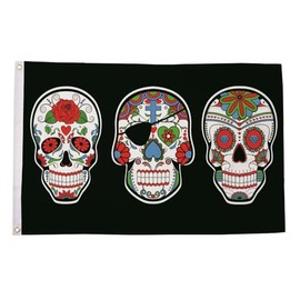Flagtex Sugar Skulls (Day of The Dead) Flag