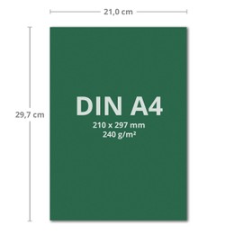 DIN A4 Sheets of Coloured Cardboard, 240 g/m²