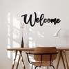 Welcome Sign for Front Door, Black Wooden Signs Welcome Wall