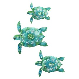 Regal Art and Gift S599 Sea Turtle Wall Decor, Set of 3, Blue/Green