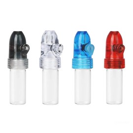 REDHATNHH-Portable Glass Decorative Bottle Kitchen Spice Dispenser Portable Leak-Proof Storage Bottle for Outdoor Camping Travel