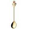 Takakuwa Metal Royal Crown Red Coffee Spoon, Gold 402304