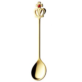 Takakuwa Metal Royal Crown Red Coffee Spoon, Gold 402304