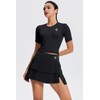 Mudere Two Piece Tennis Skirt Set for Women Pleated Athletic