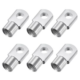 uxcell Gas Spring Strut M8 Joint Fitting Female Threaded Connectors Steel Silver Tone, 6Pcs