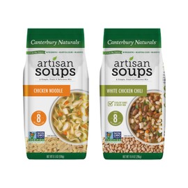 Canterbury Naturals Artisan Soup Mix, White Chicken Chili, 10.4 OZ + Artisan Soup Mix, Chicken Noodle Soup, 6.5 OZ (Variety Pack)
