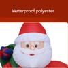 3.9ft Inflatable Santa with Gift Bag Light Decoration Polyester Easy