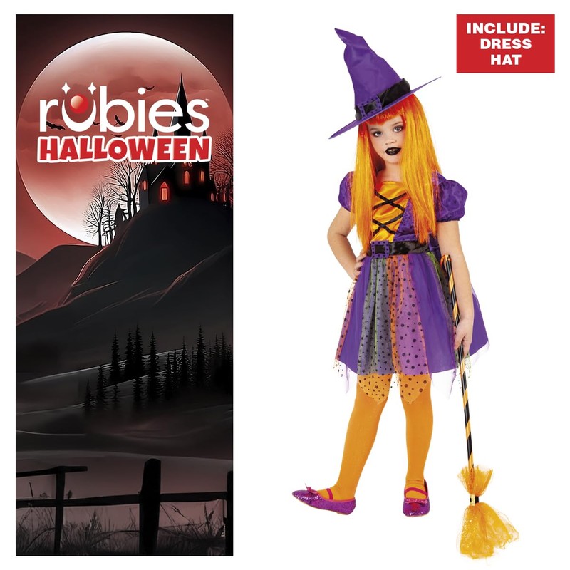 Rubies Girls' Disfraz Bruja Superstar Purpy Inf Costumes, Multicoloured, L,