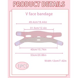TPZORJX 1 Stück V-förmig Doppelkinn Entferner Maske- Face Tape Lifting Gesicht,Für alle Gesichtsformen geeignet(Pink: Verbesserte Version)