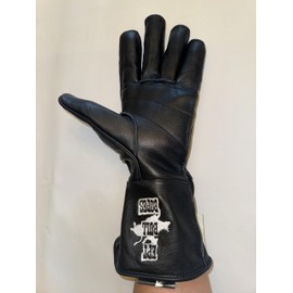 EPT Bull Ropes - Bull Riding Glove Adult & Youth Black Leather Outer Seam Right or Left Hand - Sizes 5.0-10.5 (8.5 Left Hand)
