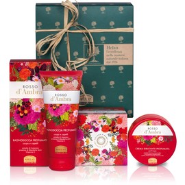 Helan, Bernsteinkette, roter Bernstein, Körperbehandlung, mit Duschgel, parfümiert, 200 ml und feuchtigkeitsspendende Creme 200 ml