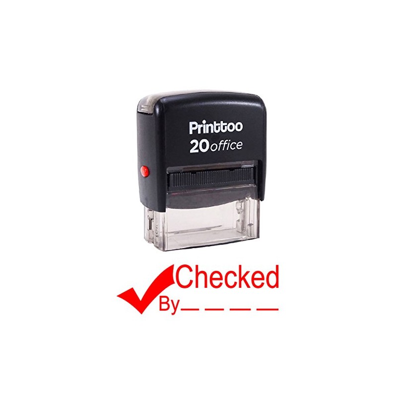 Printtoo Checked by Self Inking Rubber Stamp Office Stationary Custom