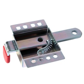 1 Pack, Heavy Duty Garage Door Locks, Color Galvanized Steel, Manual Inside Locking Latch for Garage Doors with Screws and Red Cover, Garage Door Side Lock Set (1)