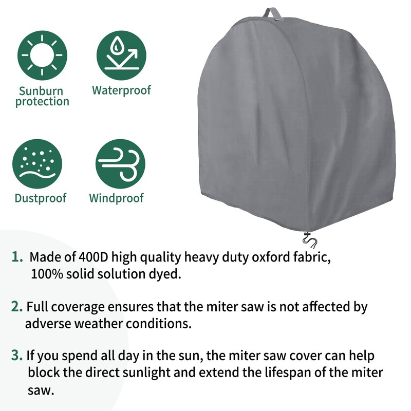 AKEfit Miter Saw Cover,Waterproof & Dustproof Portable Table Saw Cover