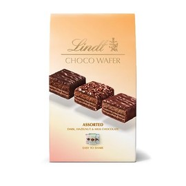 Lindt Choco Wafer Assorted Sharing Box 138g - Milk, Dark, and Hazelnut Chocolate