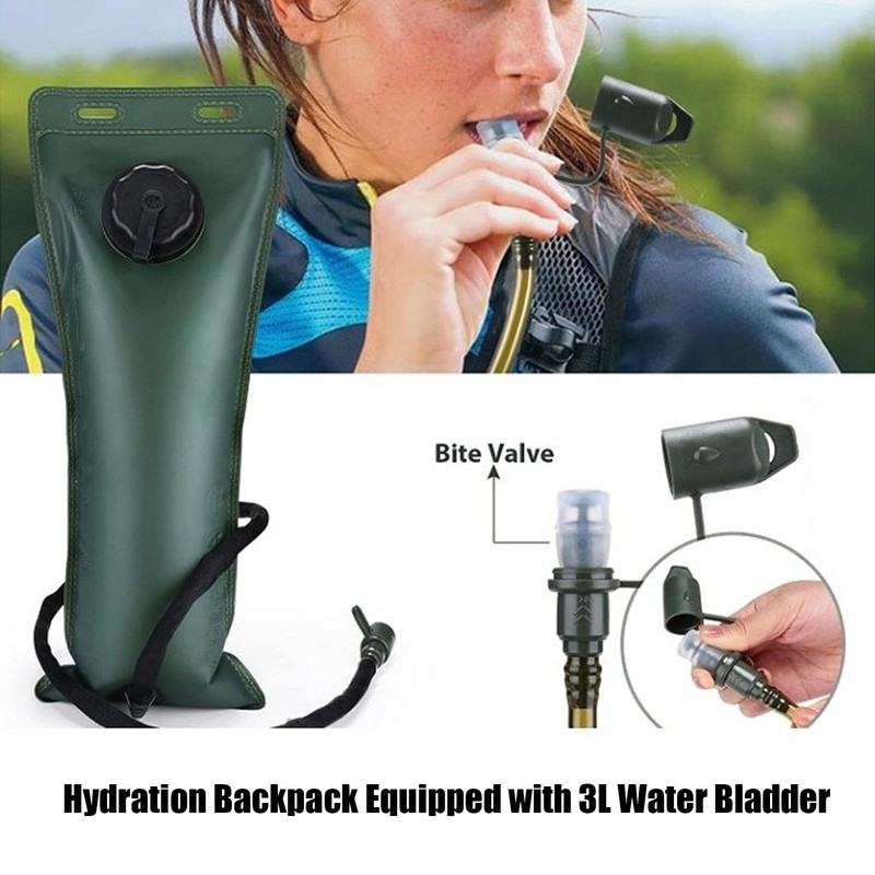 DuDuZui Hydration Backpack, Black Hydration Pack with 3L Water Bladder