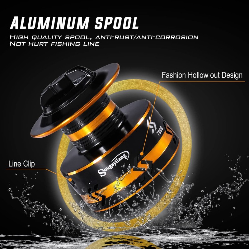 Sougayilang Spinning Reels Light Weight Ultra Smooth Powerful Fishing Reels