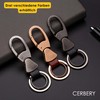 Cerbery - Leather Keyring with Rings and Gift Box -