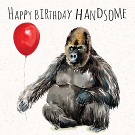 Twizler Funny Birthday Card Gorilla – Funny Cards Blank - Men Humor – Funny Birthday Cards Him – Male Birthday Cards – Happy Birthday Card - Funny Animal Birthday Cards Men - Card Men Birthday Boy