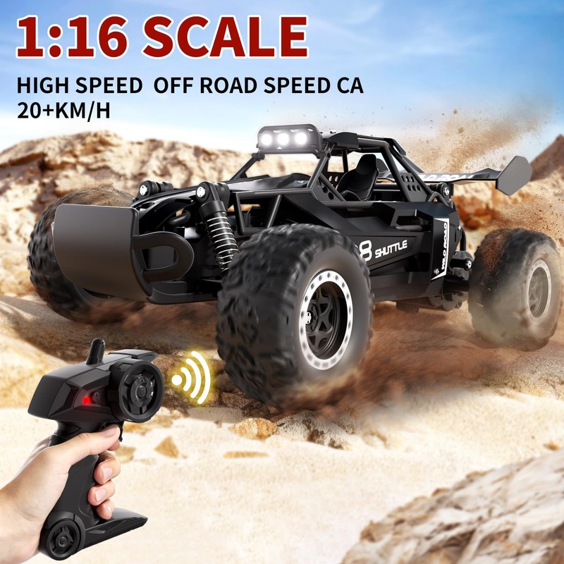 Aiqi Remote Controlled Car, 1:18 Off Road RC Monster Truck