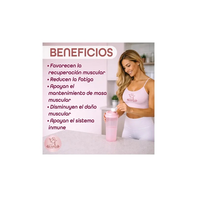Aminoácidos Bcaas + Glutamina Powe Her 1kg De 50 Serv.