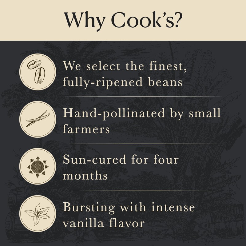 Cook's, Natural Vanilla Bean Paste, Gourmet Grade A Madagascar Premium