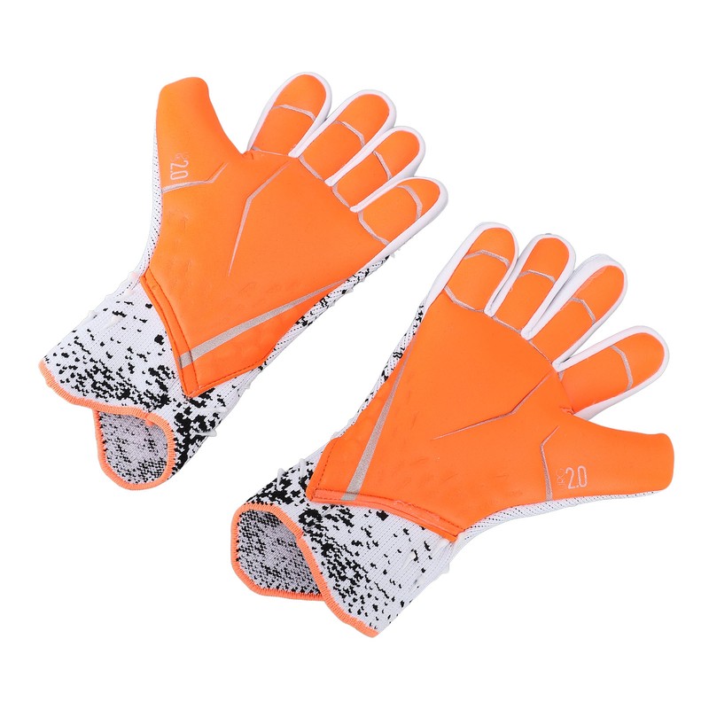 2pcs Soccer Gloves Nylon Polyurethane Fiber Latex Breathable Strong Grip