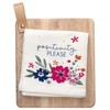 Karma Flora Tea Towel W/Cutting Board Positivity Please