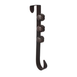 Vickerman 12" Black Matte Door Hanger with Bells. It Features Three Bells. It Includes Two Pieces per Bag.