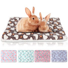 Sbayool Pack of 5 Guinea Pig Fleece Blankets, Claw or Heart Shape Pattern Small Animal Plush Bed, Warm Fluffy Puppy Blanket for Kittens, Rabbits, Chinchillas, Ferrets, Hamsters, 51 x 34 cm