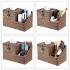 BTSKY Household Seagrass Facial Tissue Box With Two Side Storage