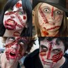 30 Sheets Halloween Tattoo Scars, Temporary Halloween Tattoos, Waterproof Zombie