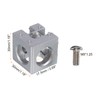 sourcing map 4Set 30x30x30mm 3-Way Corner Bracket Cube, Aluminum Alloy
