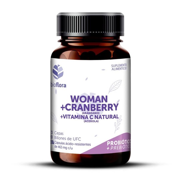 Probióticos Bioflora Woman + Arándano + Vitamina C, 60 Cápsulas