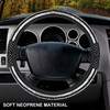Black White American Flag Elastic Steering Wheel Cover, Non-Slip Breathable
