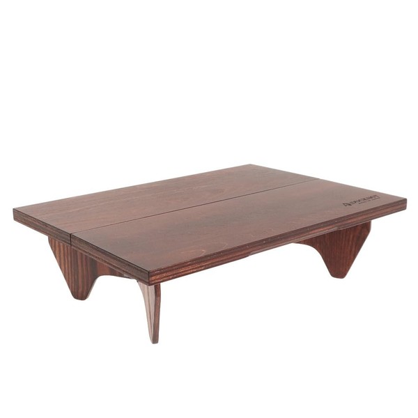 DUCKNOT Slip Stopper Corner Table Solo Wood Outdoor Compact Lightweight Folding (Cheek)