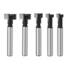 SeonFook 5pcs Keyhole Router Bit 1/4" Shank T-Slot Router Bit