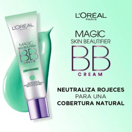 Maquillaje Facial Magic Skin Beautifier BB Cream, Neutraliza Rojeces, y unifica tu tono para una Cobertura Natural de L'Óreal Paris