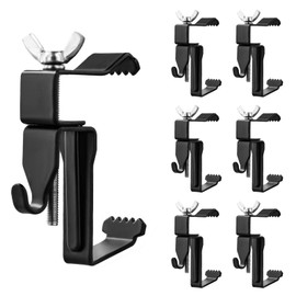 NQEUEPN 6pcs Metal Brick Hangers - Adjustable Heavy-Duty Wall Clamp Clips - No Drills Required - Outdoor Home Garden Wall Accessories