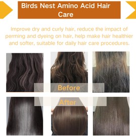 Amino Acid Essence Hair Protein Cream, Birds Nest Amino Acid Essence Luxury Nourishing Hair Protein Cream, for Dry Curly or Straight, Thin Fine Hair